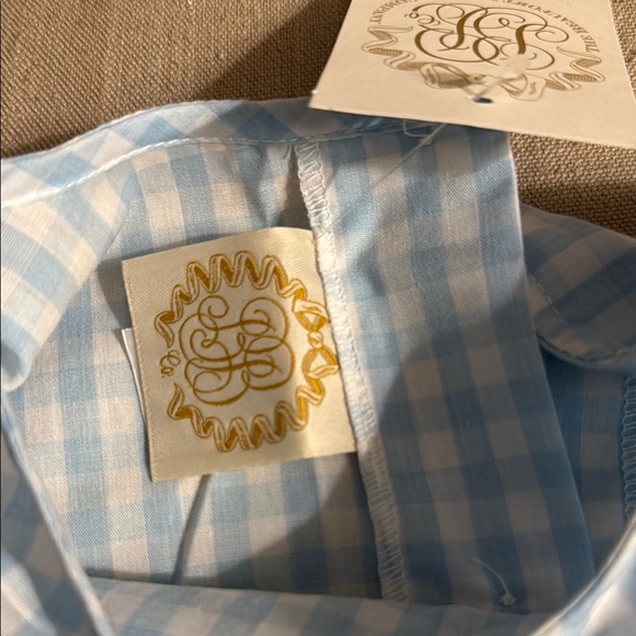 The Beaufort Bonnet Company Blue Gingham Kids Shirt - Picture 5 of 7